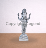 Ganesh Standing On Lotus Grey Finish