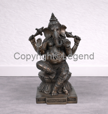 DSC_1746 Ganesh - Seated - brass alloy - Image 1