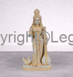 Saraswati Standing with Veena – Yellow Finish