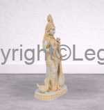 Saraswati Standing with Veena – Yellow Finish - Image 3