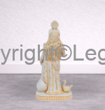 Saraswati Standing with Veena – Yellow Finish - Image 4