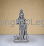 Saraswati standing with Veena - Gray Finish