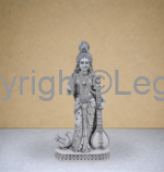 Saraswati standing with Veena - Gray Finish - Image 2