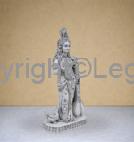 Saraswati standing with Veena - Gray Finish - Image 3