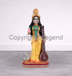 Saraswati Standing with Veena – Painted - Image 2