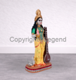 Saraswati Standing with Veena – Painted - Image 4