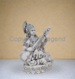 Saraswati Seated with Vena – Grey Finish - Image 4