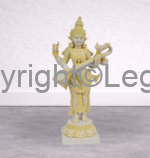 Standing Saraswati- Yellow Finish