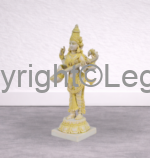 Standing Saraswati- Yellow Finish - Image 2