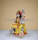 Saraswati - Seated  Playing Sitar – Painted - Image 3