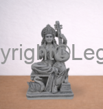 Saraswati - Seated  Playing Sitar – Grey Finish