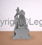Saraswati - Seated  Playing Sitar – Grey Finish - Image 4