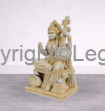 Saraswati - Seated  Playing Sitar – Yellow Finish - Image 4