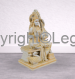 Saraswati - Seated  Playing Sitar – Yellow Finish - Image 5