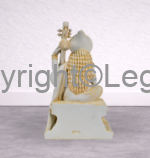 Saraswati - Seated  Playing Sitar – Yellow Finish - Image 6