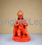 Sitting Hunumanji as Bhakta Hanuman Red Finish - Image 2