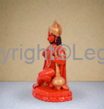 Sitting Hunumanji as Bhakta Hanuman Red Finish - Image 3