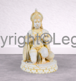Sitting Hunumanji as Bhakta Hanuman Yellow Finish