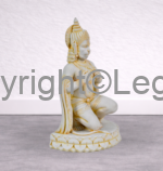 Sitting Hunumanji as Bhakta Hanuman Yellow Finish - Image 3