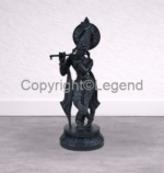 Lord Krishna Playing Flute Black Finish - Image 2