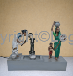 Women Taking Water from Handpump (Fountain)