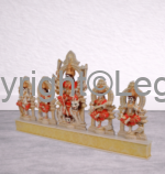 Durga Ma with Family Seated- Painted - Image 2