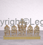 Durga Ma with Family Seated- Yellow Finish