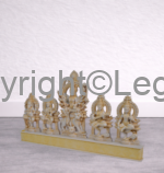 Durga Ma with Family Seated- Yellow Finish - Image 2
