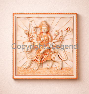 Vaishnavi Devi - Plaque(Orange Finish)