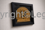 Durga Ma (Framed) – Dokra style made of Marble Dust (small) - Image 3