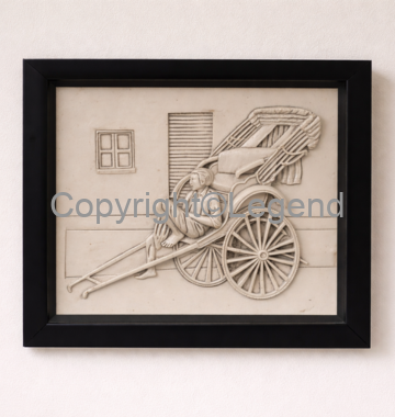 Rickshaw Puller - Framed Grey Finish