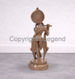 Lord Krishna Playing Flute Brass Alloy - Image 4