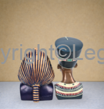Tutankhamen & Nefertiti- Brass Alloy - Image 2