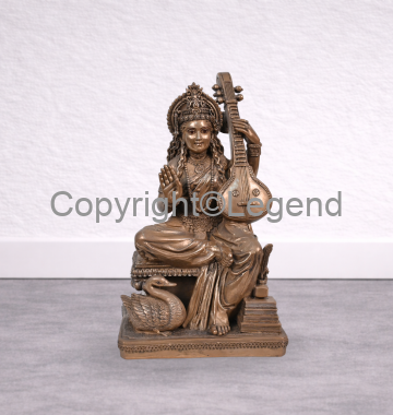 DSC_2380 Saraswati Seated brass alloy - Image 1