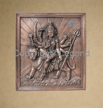 DSC_2385 Vaishna Devi (Durga)- Brass Alloy Plaque - Image 1