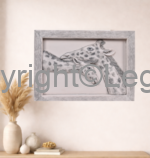 Giraffe with Calf Framed - Image 2
