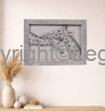 Giraffe with Calf Framed