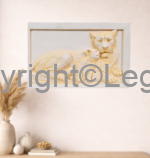 Lioness with cub- Framed - Image 2