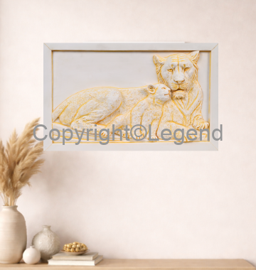 DSC_2412 Lioness with cub- Framed - Image 1