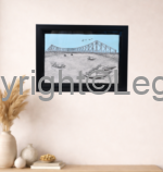 Howrah Bridge- Painting (Black and White) - Image 2
