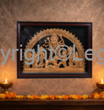 Durga Ma (Framed) - Dokra style made of Marble Dust - Image 2