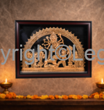 Durga Ma (Framed) - Dokra style made of Marble Dust