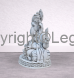 Ganesh Writing Mahabharat Grey Finish - Image 2