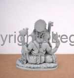 Ganesh Playing Sitar- grey finish - Image 4