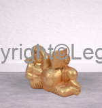 Ganesh Reading Gold Finish - Image 2