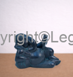 Ganesh Reading Book - Black stone