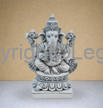 Ganesh Seated- Grey finish (Small)