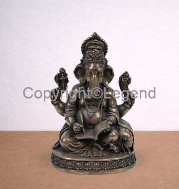 DSC_1714 Ganesh Writing Mahabharat Brass alloy - Image 1