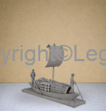 Boatmen Plying Goods on Boat - Grey Finish - Image 2