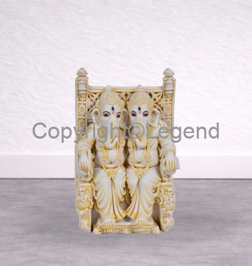 DSC_2003 Twin Ganesh Sit Together - Image 1